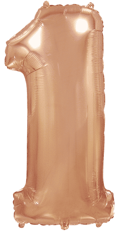 Number 1 - Rose Gold, 40"/102cm