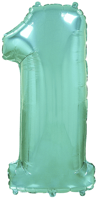 Number 1 - Turquoise, 40"/102cm