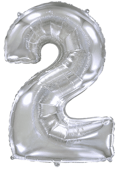 Number 2 - Silver, 40"/102cm