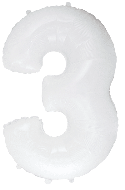 Number 3 - White, 40"/102cm
