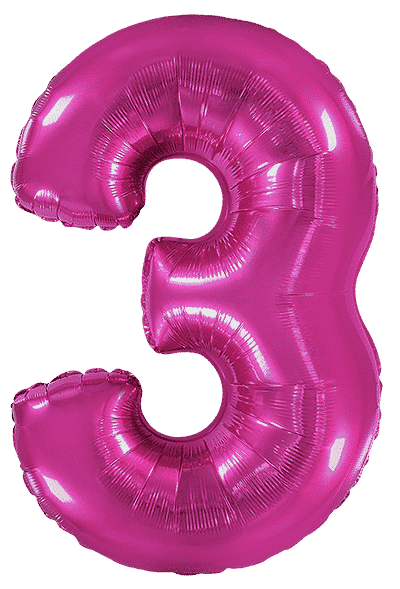 Number 3 - Fuchsia, 40"/102cm