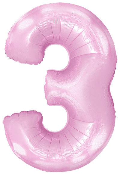 Number 3 - Pink, 40"/102cm