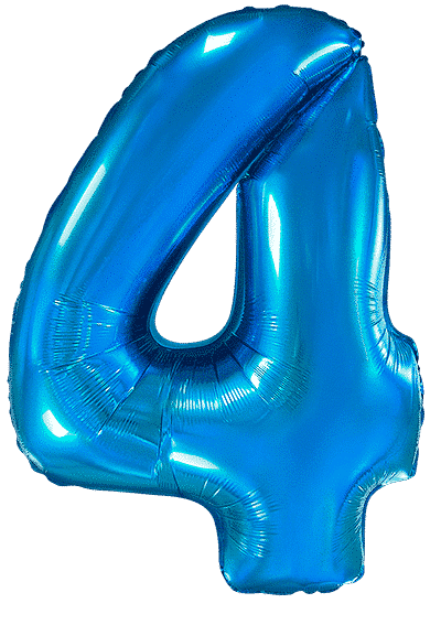 Number 4 - Blue, 40"/102cm