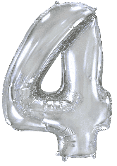 Number 4 - Silver, 40"/102cm