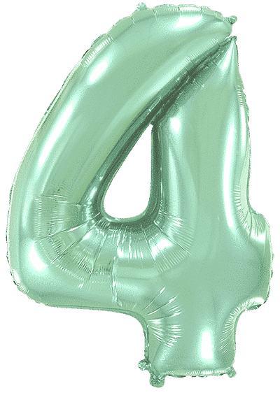 Number 4 - Pastel Mint, 40"/102cm