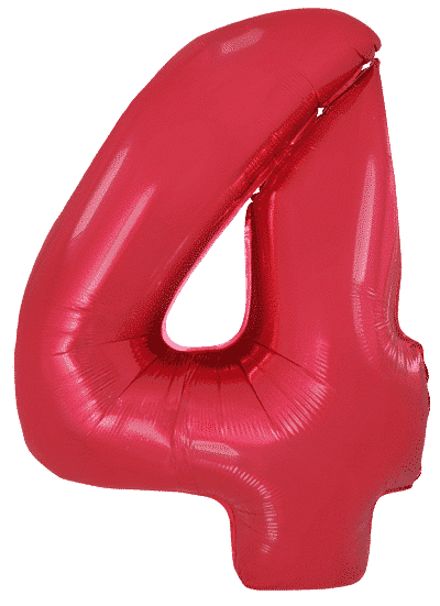 Number 4 - Red, 40"/102cm