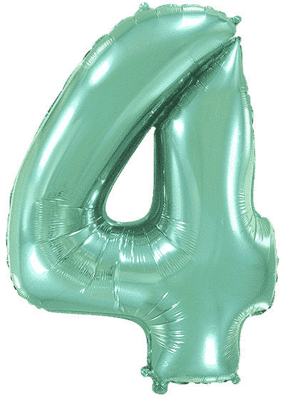 Number 4 - Turquoise, 40"/102cm