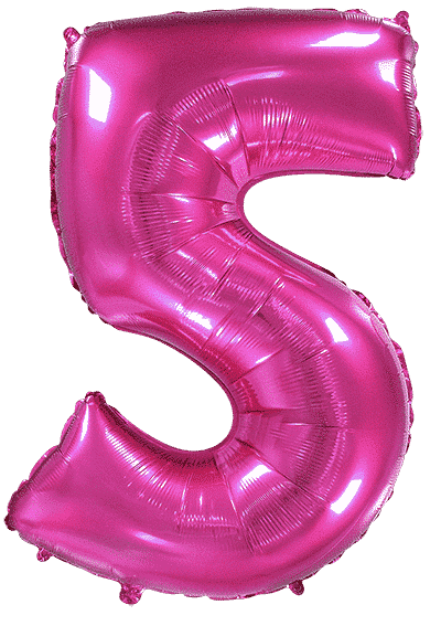 Number 5 - Fuchsia, 40"/102cm