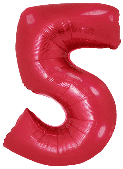 Number 5 - Red, 40"/102cm