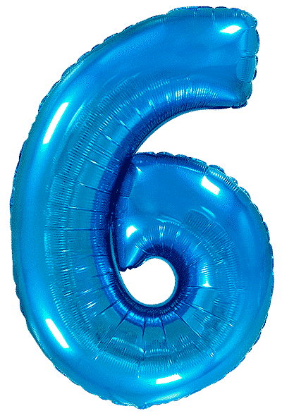 Number 6 - Blue, 40"/102cm