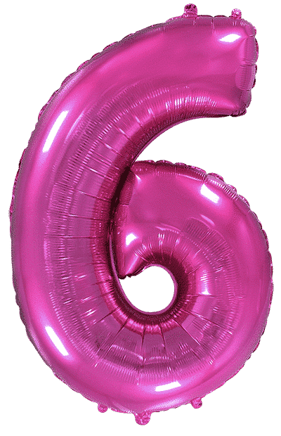 Number 6 - Fuchsia, 40"/102cm