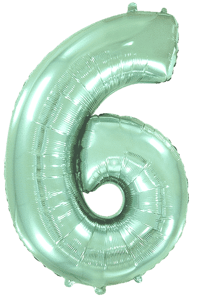 Number 6 - Pastel Mint, 40"/102cm