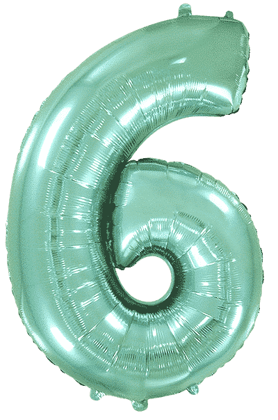 Number 6 - Turquoise, 40"/102cm