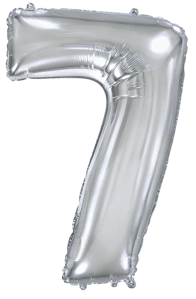Number 7 - Silver, 40"/102cm