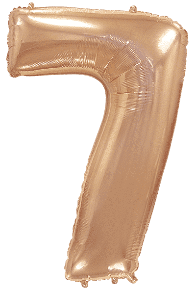 Number 7 - Rose Gold, 40"/102cm