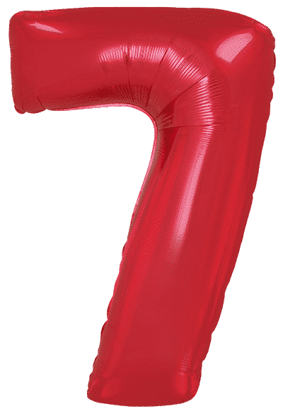 Number 7 - Red, 40"/102cm