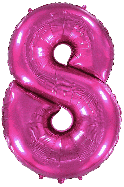 Number 8 - Fuchsia, 40"/102cm