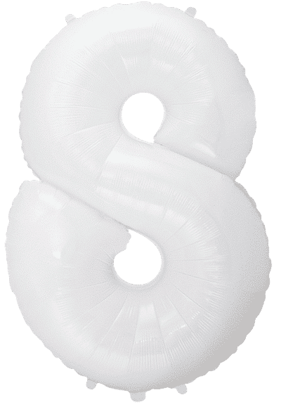Number 8 - White, 40"/102cm