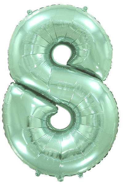 Number 8 - Pastel Mint, 40"/102cm