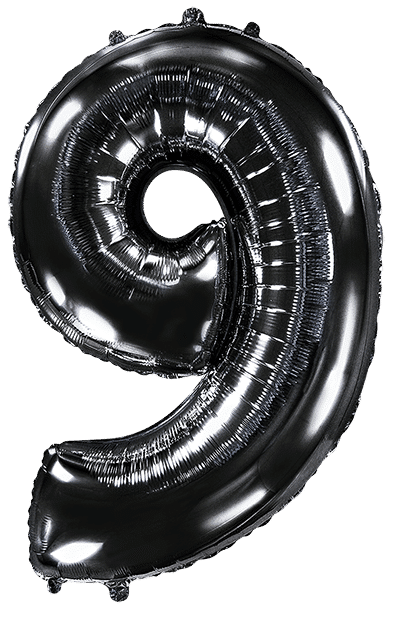 Number 9 - Black, 40"/102cm