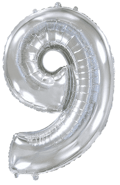 Number 9 - Silver, 40"/102cm