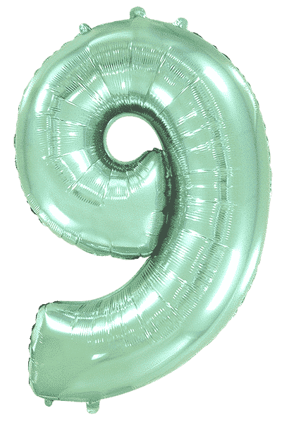 Number 9 - Pastel Mint, 40"/102cm