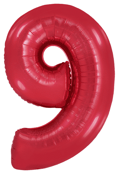 Number 9 - Red, 40"/102cm