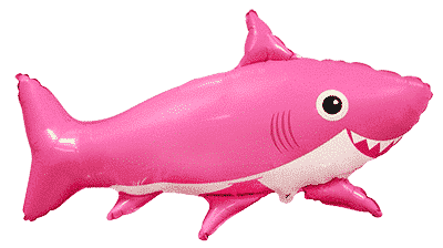 Happy Shark - 30"/75cm.h x 42"/105cm.w, Pink