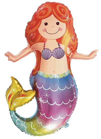 Happy Mermaid - 32"/82cm.h x 29"/74cm.w