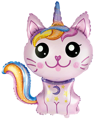 Caticorn - 35"/88cm.h x 29"/73cm.w, Fuchsia