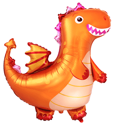 Dragon - Orange, 36"/92cm.h x 36"/92cm.w