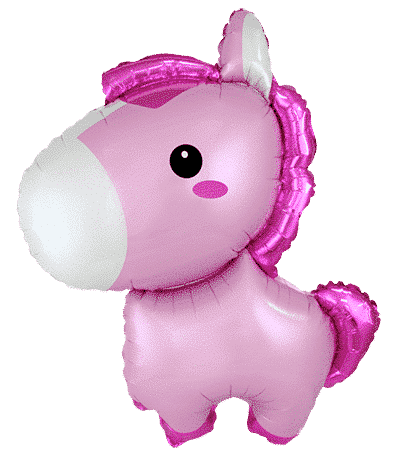 Baby Horse - 34"/87cm.h x 28"/72cm.w, Pink