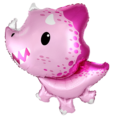 Baby Triceratops - Pink, 32"/82cm.h x 30"/76cm.w