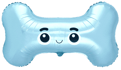 Bone - Blue, 18"/45cm.h x 30"/77cm.w