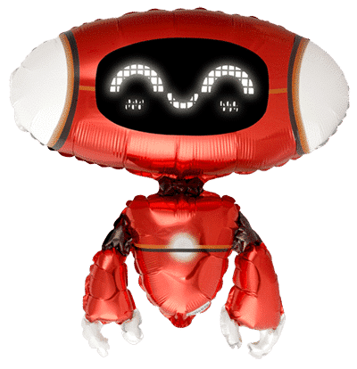 Robot - Red, 27"/68cm.h x 24"/60cm.w