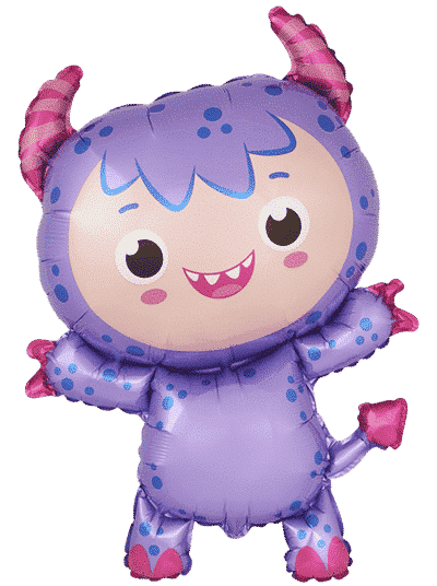 Baby Monster - Lilac, 34"/87cm.h x 24"/61cm.w