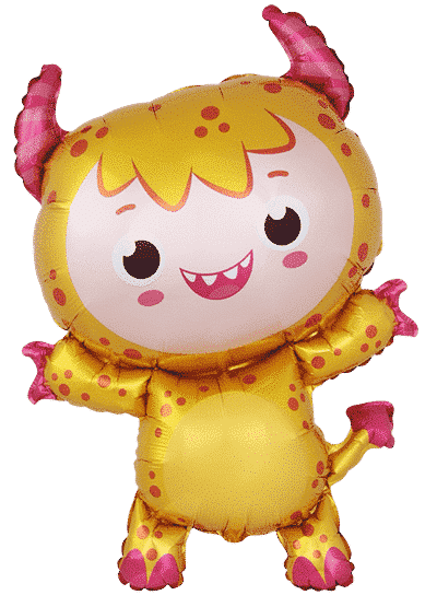 Baby Monster - Yellow, 34"/87cm.h x 24"/61cm.w
