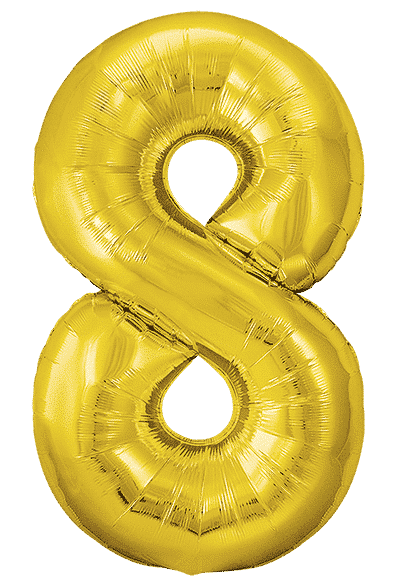 Number 8 Slim - 34"/86cm, Gold
