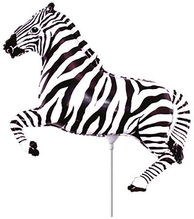 Zebra - Black, Mini 11"/29cm.h x 16"/41cm.w