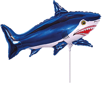 Strong Shark - Mini 10"/26cm.h x 15"/39cm.w, Blue