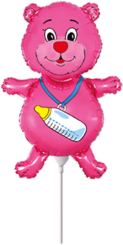 Bottle Bear mini - Mini 14"/36cm.h x 9"/23cm.w, Fuchsia