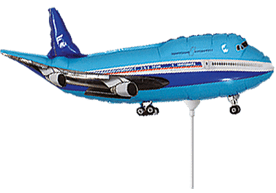 Plane - Blue, Mini 8"/20cm.h x 17"/44cm.w