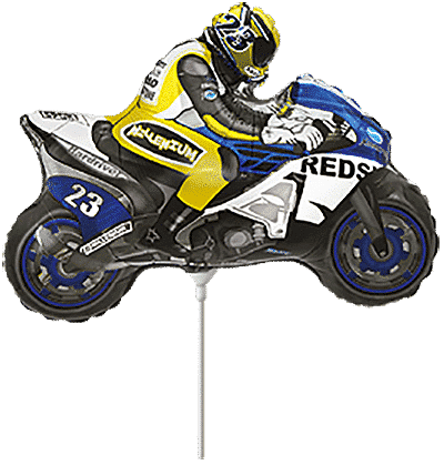 Moto Racing - Blue, Mini 12"/31cm.h x 9"/24cm.w