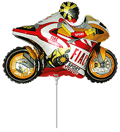 Motorbike - Orange, Mini 10"/26cm.h x 13"/33cm.w