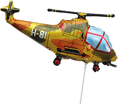 Helicopter - Military, Mini 10"/25cm.h x 17"/43cm.w