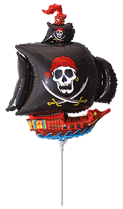Pirate Ship - Mini 15"/39cm.h x 11"/29cm.w, Black