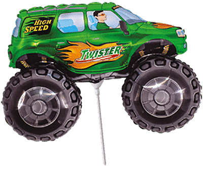 Big Wheel - Green, Mini 10"/26cm.h x 14"/37cm.w