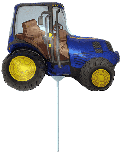 Tractor - Blue, Mini 10"/26cm.h x 12"/31cm.w