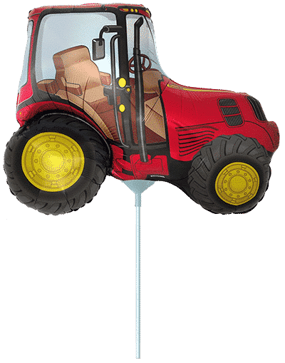 Tractor - Red, Mini 10"/26cm.h x 12"/31cm.w