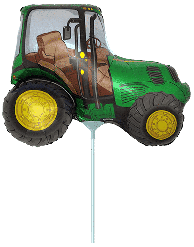 Tractor - Green, Mini 10"/26cm.h x 12"/31cm.w